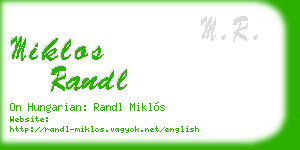 miklos randl business card